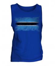 Botswana Distressed Flag Mens Vest