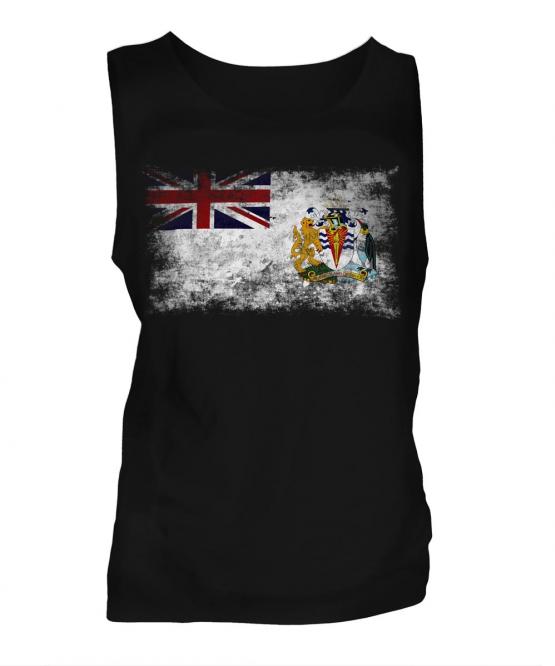 British Antartic Territory Distressed Flag Mens Vest