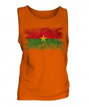 Burkina Faso Distressed Flag Mens Vest