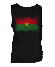 Burkina Faso Distressed Flag Mens Vest