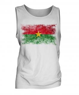 Burkina Faso Distressed Flag Mens Vest