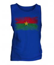 Burkina Faso Distressed Flag Mens Vest