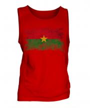 Burkina Faso Distressed Flag Mens Vest