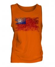 Burma Distressed Flag Mens Vest