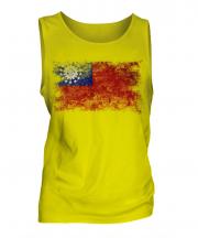 Burma Distressed Flag Mens Vest