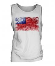 Burma Distressed Flag Mens Vest
