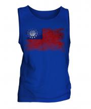Burma Distressed Flag Mens Vest