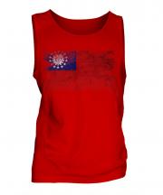Burma Distressed Flag Mens Vest