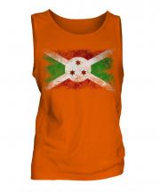 Burundi Distressed Flag Mens Vest