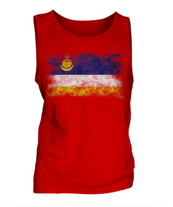 Buryatia Distressed Flag Mens Vest