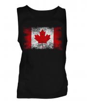 Canada Distressed Flag Mens Vest