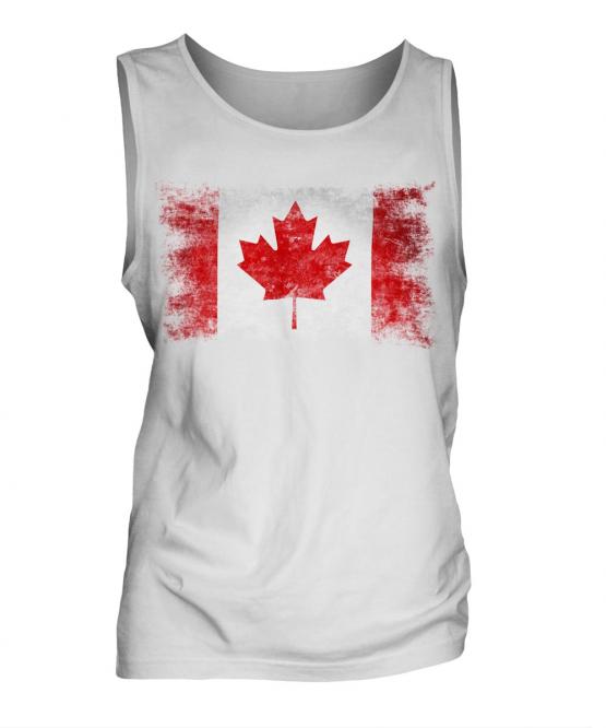 Canada Distressed Flag Mens Vest
