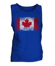 Canada Distressed Flag Mens Vest
