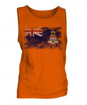 Cayman Islands Distressed Flag Mens Vest