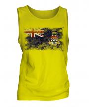Cayman Islands Distressed Flag Mens Vest