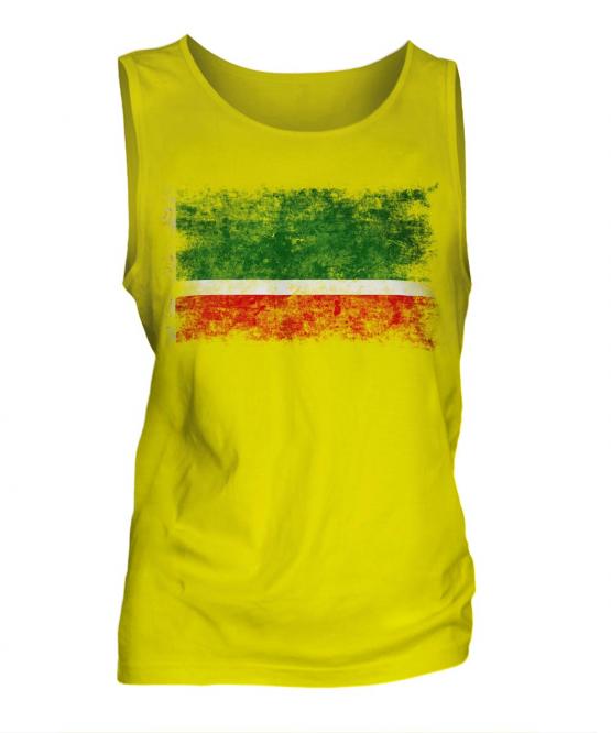 Chechen Republic Distressed Flag Mens Vest
