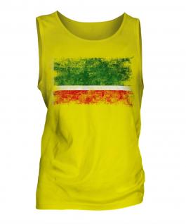 Chechen Republic Distressed Flag Mens Vest