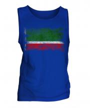 Chechen Republic Distressed Flag Mens Vest