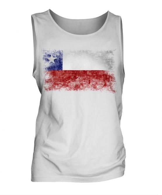 Chile Distressed Flag Mens Vest