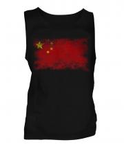 China Distressed Flag Mens Vest