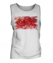 China Distressed Flag Mens Vest