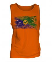 Christmas Island Distressed Flag Mens Vest