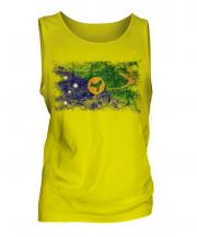 Christmas Island Distressed Flag Mens Vest