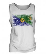 Christmas Island Distressed Flag Mens Vest