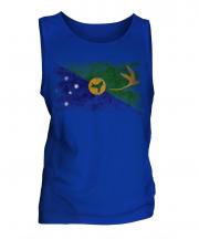 Christmas Island Distressed Flag Mens Vest
