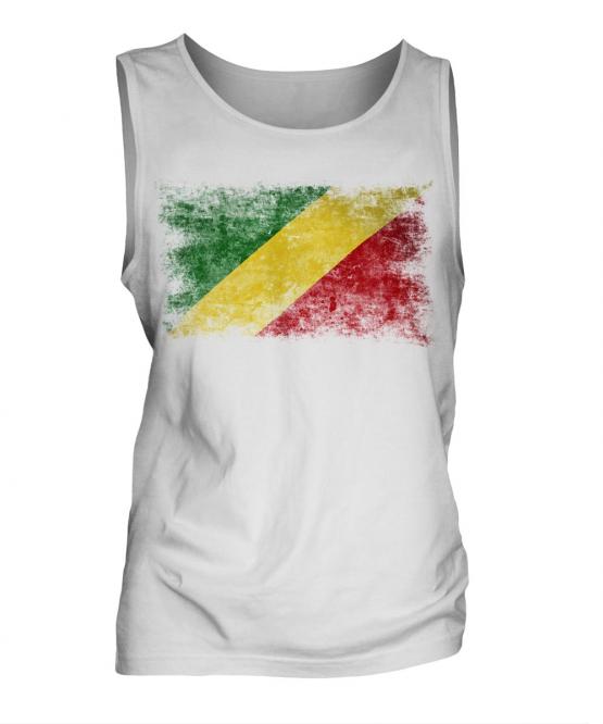 Congo Distressed Flag Mens Vest