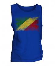 Congo Distressed Flag Mens Vest