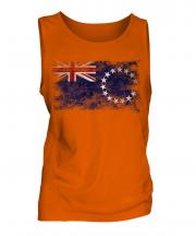 Cook Islands Distressed Flag Mens Vest