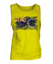 Cook Islands Distressed Flag Mens Vest