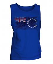 Cook Islands Distressed Flag Mens Vest