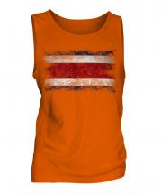Costa Rica Distressed Flag Mens Vest