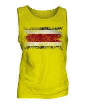 Costa Rica Distressed Flag Mens Vest