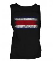 Costa Rica Distressed Flag Mens Vest