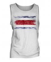 Costa Rica Distressed Flag Mens Vest