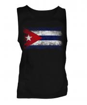 Cuba Distressed Flag Mens Vest
