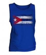 Cuba Distressed Flag Mens Vest