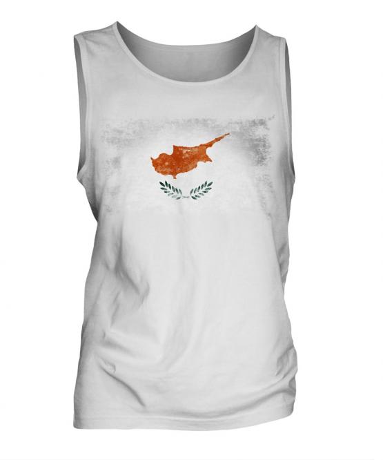 Cyprus Distressed Flag Mens Vest