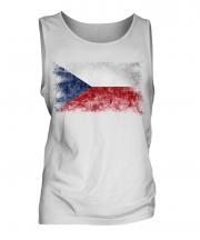 Czech Republic Distressed Flag Mens Vest