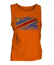 Democratic Rep. Of Congo Distressed Flag Mens Vest