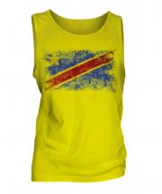 Democratic Rep. Of Congo Distressed Flag Mens Vest