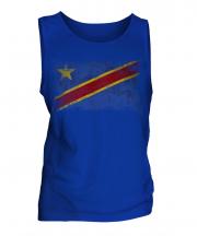 Democratic Rep. Of Congo Distressed Flag Mens Vest
