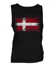 Denmark Distressed Flag Mens Vest