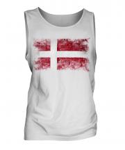 Denmark Distressed Flag Mens Vest