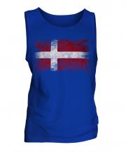 Denmark Distressed Flag Mens Vest