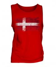 Denmark Distressed Flag Mens Vest