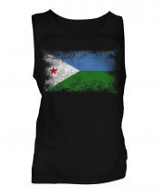Djibouti Distressed Flag Mens Vest